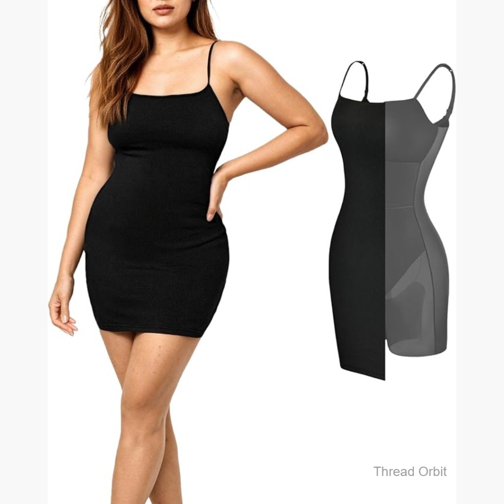 Shapewear Mini Dress With Adjustable Straps Bodycon Cocktail Party